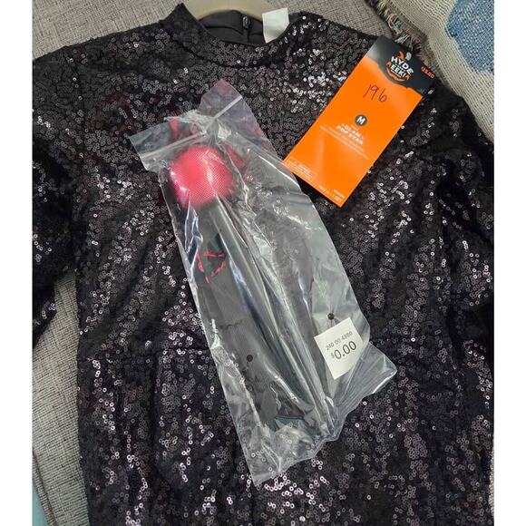 Halloween costume/ Shimmering Black Sequin Pop Star Size M - Picture 4 of 6